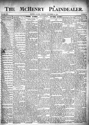 McHenry Plaindealer (McHenry, IL), 22 Sep 1904