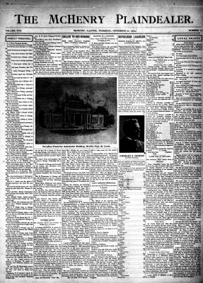 McHenry Plaindealer (McHenry, IL), 10 Nov 1904