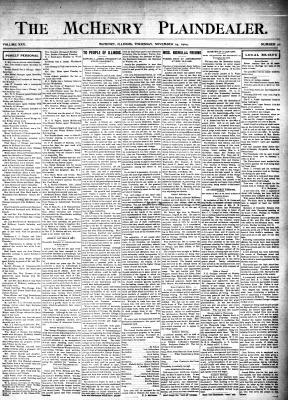 McHenry Plaindealer (McHenry, IL), 24 Nov 1904