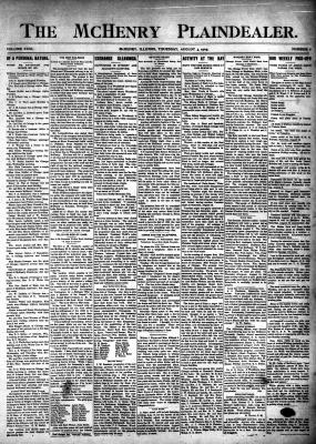 McHenry Plaindealer (McHenry, IL), 3 Aug 1905