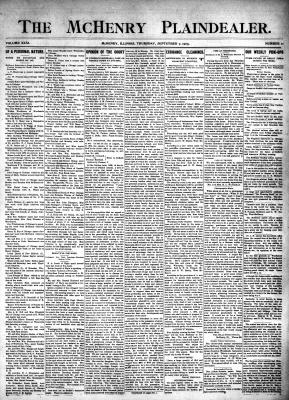 McHenry Plaindealer (McHenry, IL), 7 Sep 1905