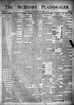 McHenry Plaindealer (McHenry, IL), 21 Sep 1905