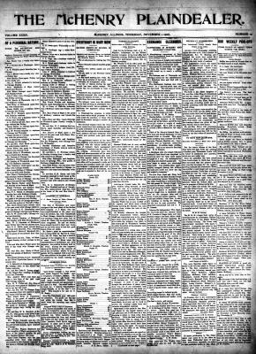 McHenry Plaindealer (McHenry, IL), 1 Nov 1906