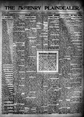 McHenry Plaindealer (McHenry, IL), 22 Nov 1906