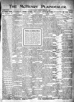 McHenry Plaindealer (McHenry, IL), 6 Feb 1908