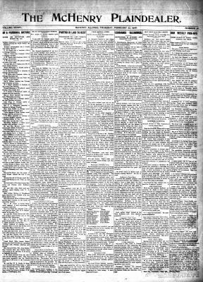 McHenry Plaindealer (McHenry, IL), 27 Feb 1908