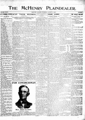 McHenry Plaindealer (McHenry, IL), 6 Aug 1908