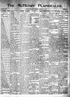 McHenry Plaindealer (McHenry, IL), 11 Feb 1909