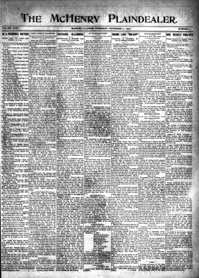 McHenry Plaindealer (McHenry, IL), 11 Nov 1909