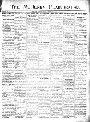 McHenry Plaindealer (McHenry, IL), 2 Feb 1911