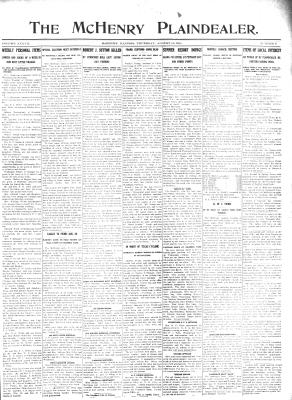 McHenry Plaindealer (McHenry, IL), 10 Aug 1911