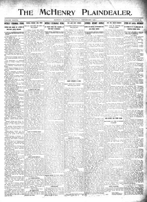 McHenry Plaindealer (McHenry, IL), 7 Sep 1911