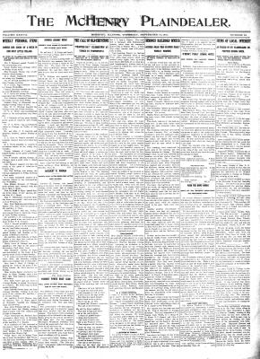 McHenry Plaindealer (McHenry, IL), 14 Sep 1911