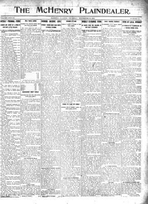 McHenry Plaindealer (McHenry, IL), 21 Sep 1911