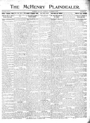 McHenry Plaindealer (McHenry, IL), 16 Nov 1911