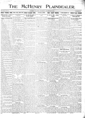 McHenry Plaindealer (McHenry, IL), 23 Nov 1911