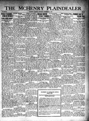 McHenry Plaindealer (McHenry, IL), 14 Nov 1929