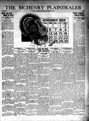 McHenry Plaindealer (McHenry, IL), 28 Nov 1929