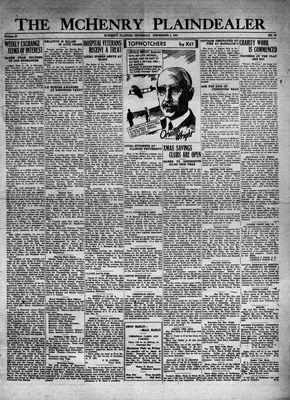 McHenry Plaindealer (McHenry, IL), 5 Dec 1931