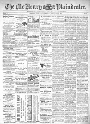 McHenry Plaindealer (McHenry, IL), 5 Feb 1896