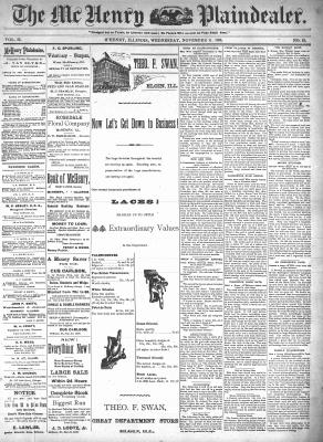 McHenry Plaindealer (McHenry, IL), 11 Nov 1896