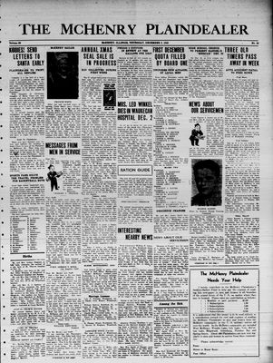 McHenry Plaindealer (McHenry, IL), 2 Dec 1943