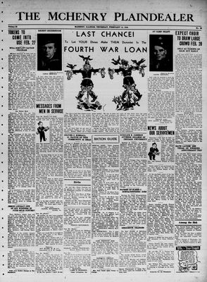 McHenry Plaindealer (McHenry, IL), 10 Feb 1944