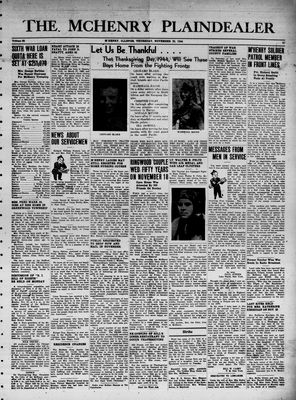 McHenry Plaindealer (McHenry, IL), 23 Nov 1944