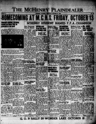 McHenry Plaindealer (McHenry, IL), 12 Oct 1950