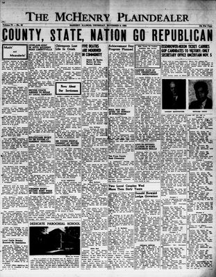 McHenry Plaindealer (McHenry, IL), 6 Nov 1952