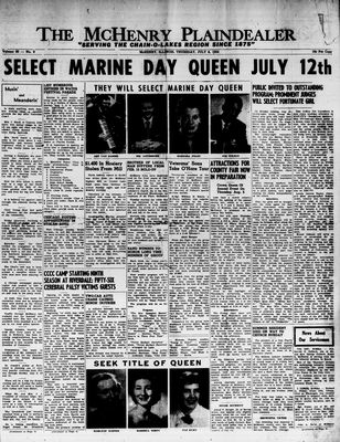 McHenry Plaindealer (McHenry, IL), 8 Jul 1954