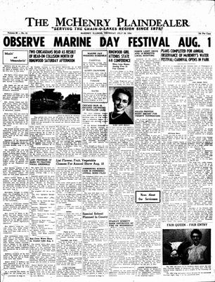 McHenry Plaindealer (McHenry, IL), 29 Jul 1954