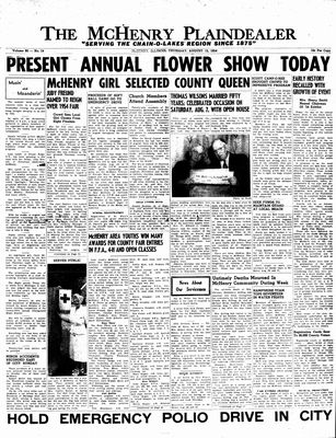 McHenry Plaindealer (McHenry, IL), 12 Aug 1954