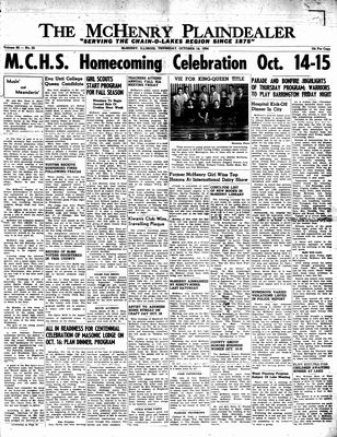 McHenry Plaindealer (McHenry, IL), 14 Oct 1954