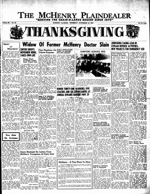 McHenry Plaindealer (McHenry, IL), 24 Nov 1954