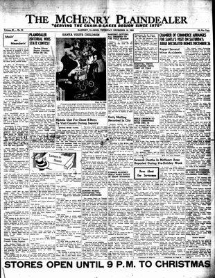 McHenry Plaindealer (McHenry, IL), 16 Dec 1954