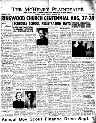 McHenry Plaindealer (McHenry, IL), 25 Aug 1955