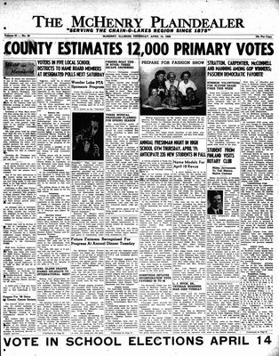 McHenry Plaindealer (McHenry, IL), 12 Apr 1956