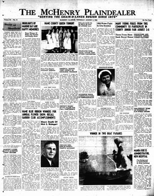 McHenry Plaindealer (McHenry, IL), 2 Aug 1956