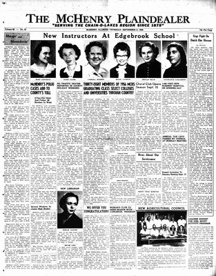 McHenry Plaindealer (McHenry, IL), 6 Sep 1956