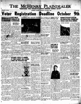 McHenry Plaindealer (McHenry, IL), 4 Oct 1956