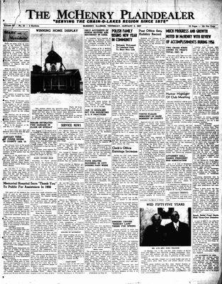 McHenry Plaindealer (McHenry, IL), 3 Jan 1957