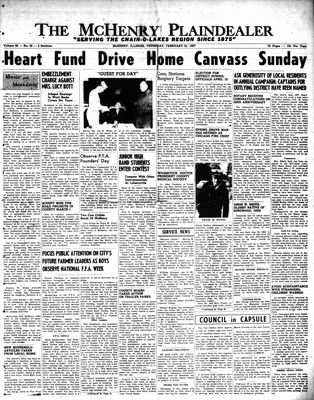 McHenry Plaindealer (McHenry, IL), 21 Feb 1957