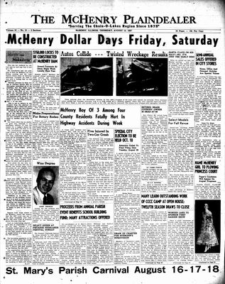 McHenry Plaindealer (McHenry, IL), 15 Aug 1957