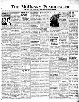 McHenry Plaindealer (McHenry, IL), 9 Jan 1958