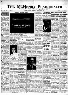 McHenry Plaindealer (McHenry, IL), 27 Feb 1958