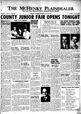 McHenry Plaindealer (McHenry, IL), 31 Jul 1958