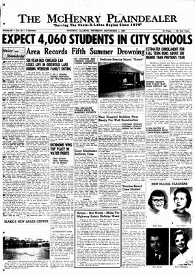 McHenry Plaindealer (McHenry, IL), 1 Sep 1960