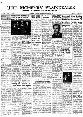 McHenry Plaindealer (McHenry, IL), 19 Oct 1961