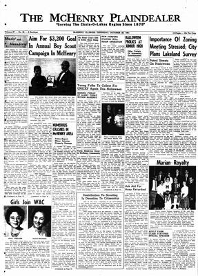 McHenry Plaindealer (McHenry, IL), 26 Oct 1961